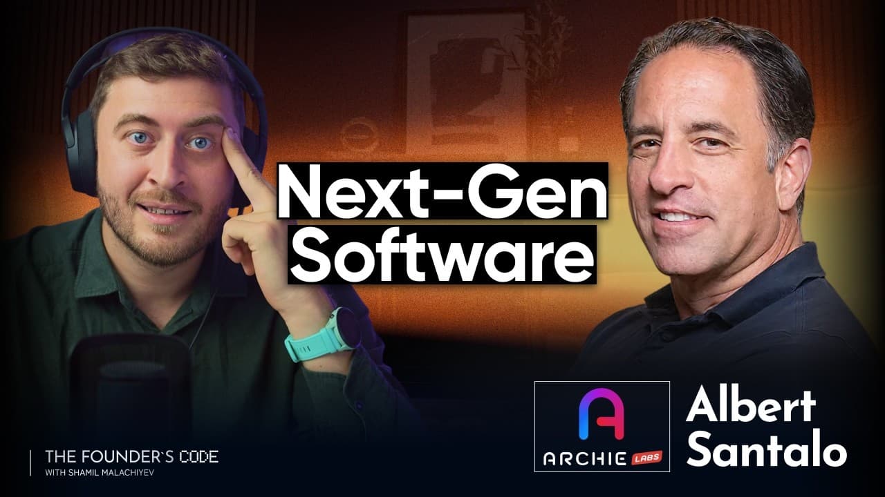 The Founder's Code podcast thumbnail for the Albert Santalo episode: Archie Labs' founder on the rise of the AI architect