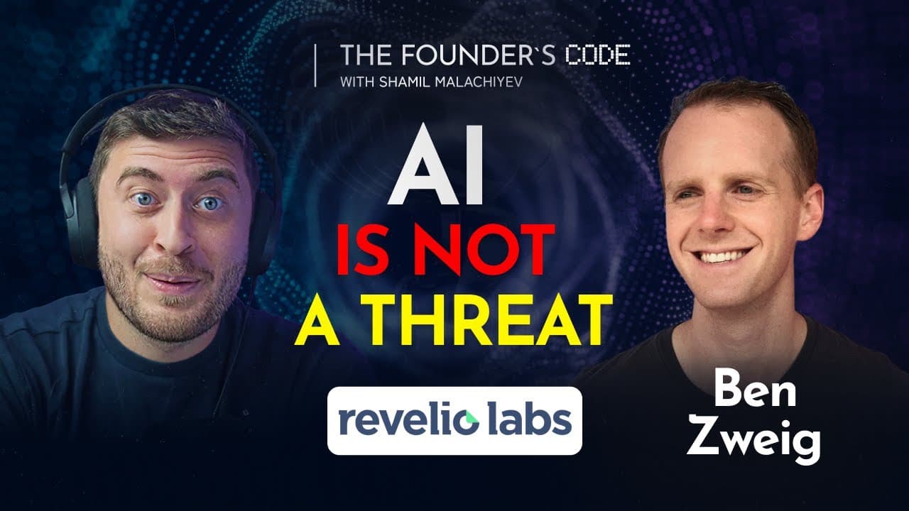 The Founder's Code podcast cover for the Ben Zweig episode — Ben Zweig, founder and CEO of Revelio Labs, on AI, jobs and workforce intelligence