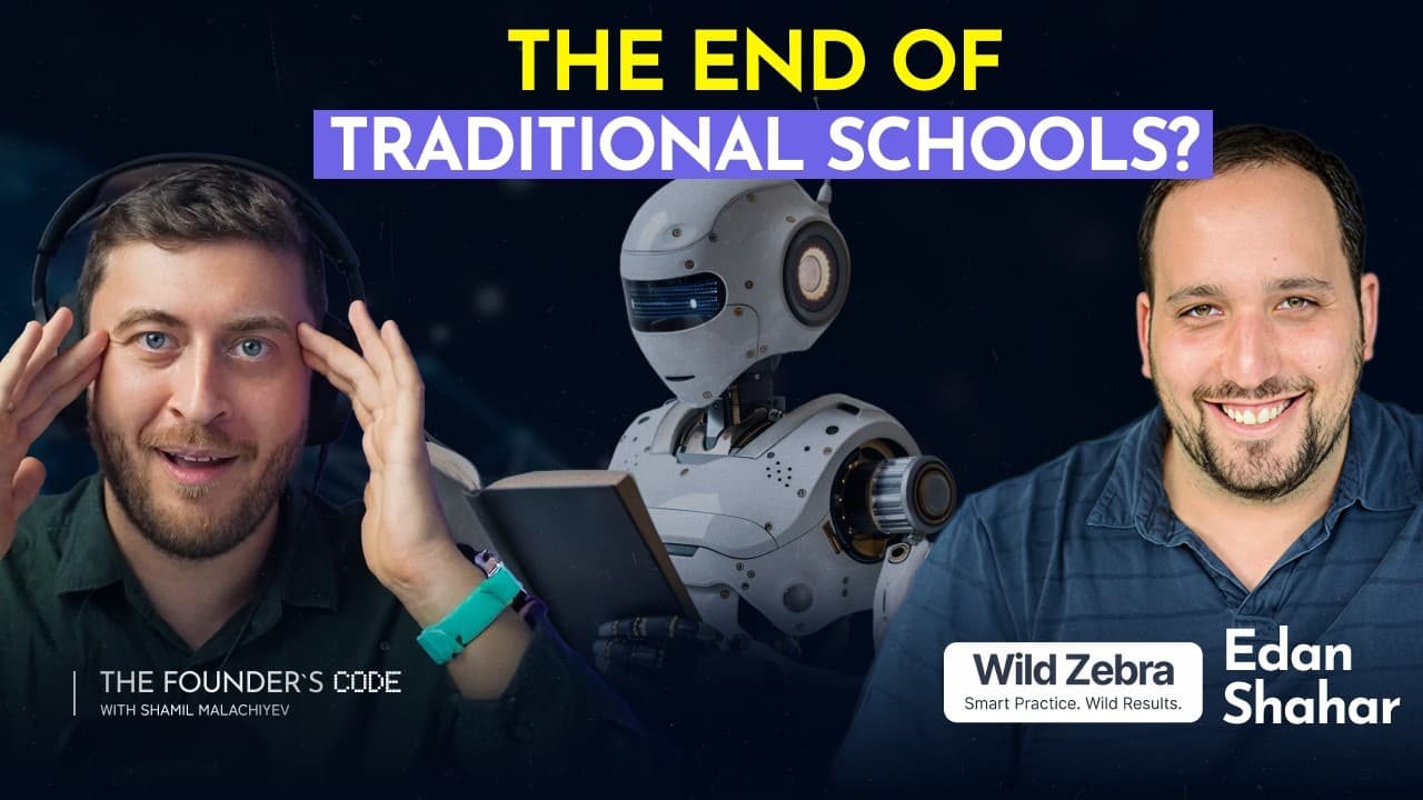 The Founder's Code podcast thumbnail for the Edan Shahar episode — Wild Zebra CEO Edan Shahar on AI tutors and the next revolution in learning