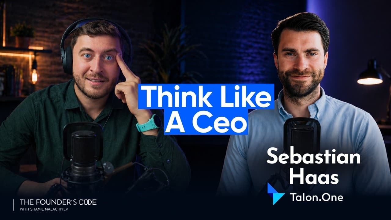 The Founder's Code podcast thumbnail for the Sebastian Haas episode: Talon.One's co-founder and CEO on the mental filter founders need in 2026
