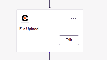 A user interface component labeled 'File Upload' with an edit button.